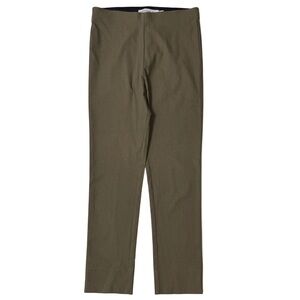 {Gretchen Scott} "Gripeless" Olive Green Pull On Elastic Waist Cigarette Pants
